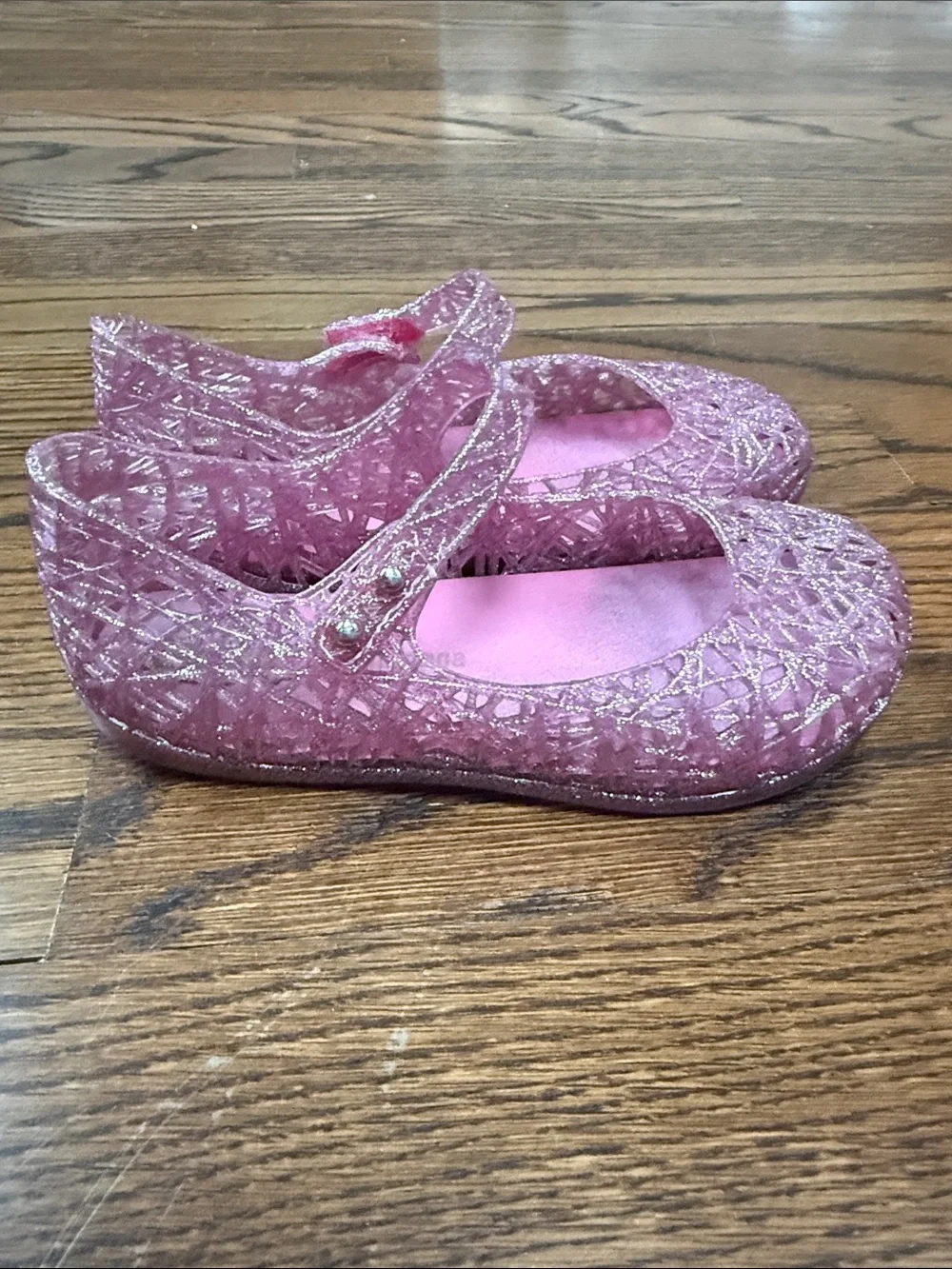 Mini Melissa Pink Glitter Jellies